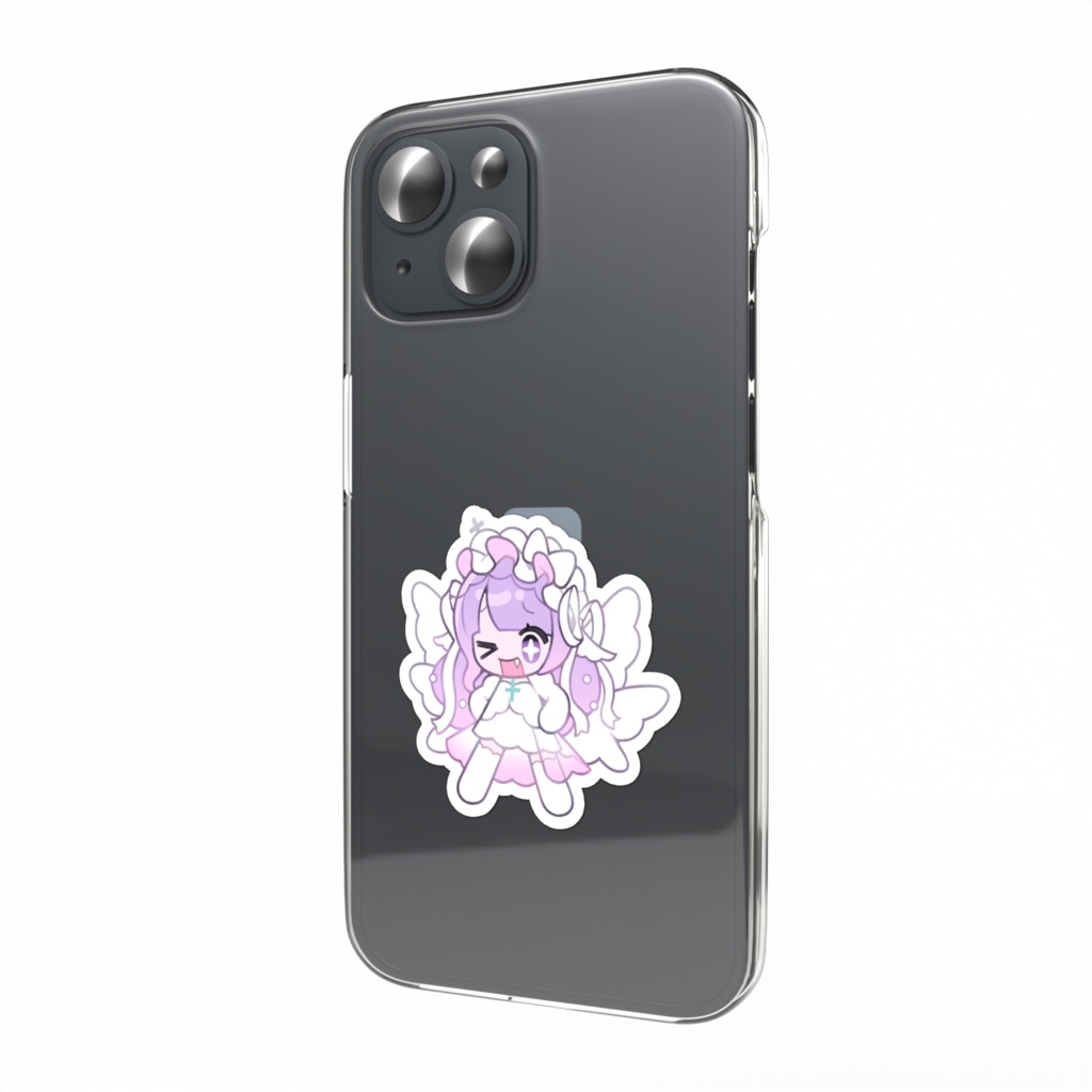ｸｭﾁｬﾝのおまもりｽﾏﾎステッカー（ﾃﾞﾋﾞｭﾀﾝﾄ衣装)