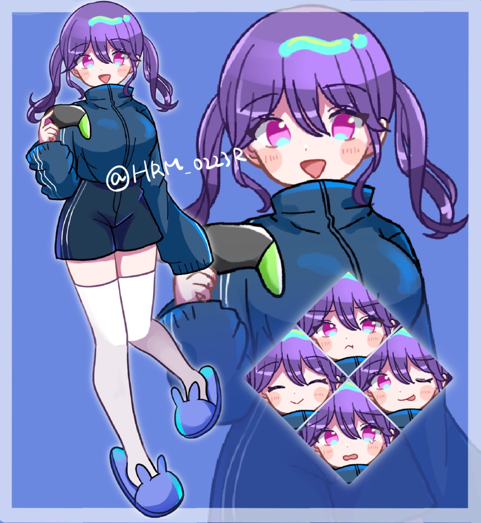 【表情差分あり】立ち絵素材vol4_ゲーマー女子