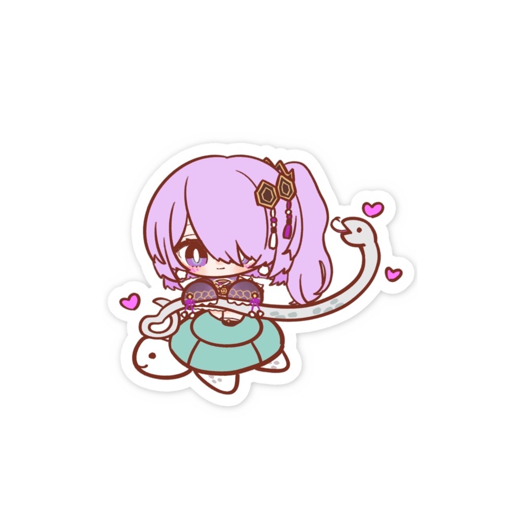 亀蛇スマホステッカー