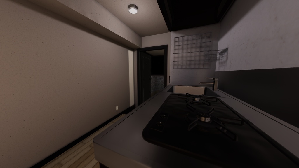 ワンルームアパートA1 2種のドア開閉ギミックつき /ApartmentCell A1 with door gimmicks