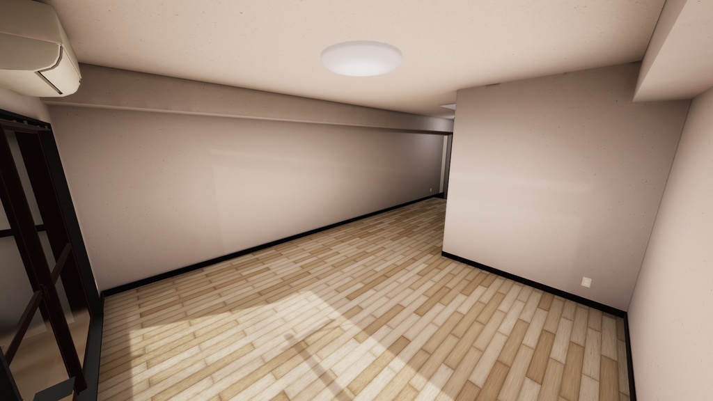 ワンルームアパートA1 2種のドア開閉ギミックつき /ApartmentCell A1 with door gimmicks