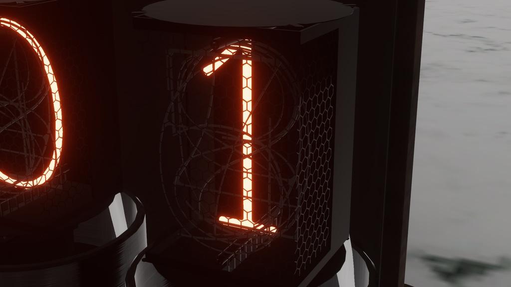 NixieClockA1/ニキシー管の置き時計 時刻表示機能つき