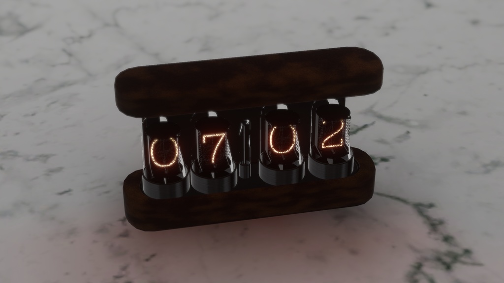 NixieClockA1/ニキシー管の置き時計 時刻表示機能つき