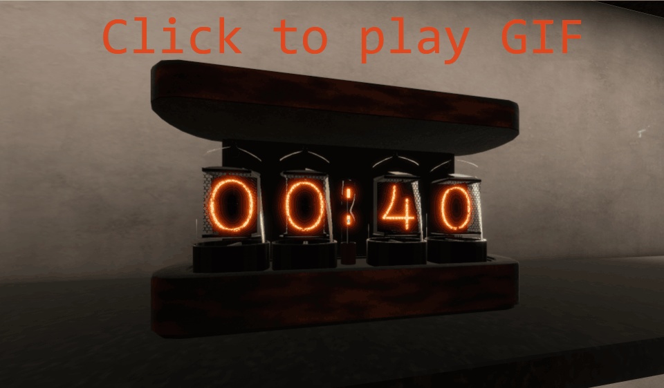 NixieClockA1/ニキシー管の置き時計 時刻表示機能つき