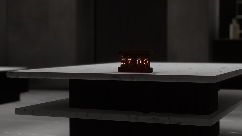 NixieClockA1/ニキシー管の置き時計 時刻表示機能つき