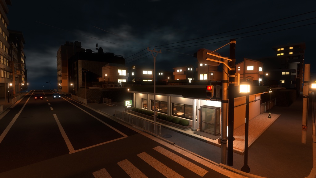 深夜のファミレス/FamiresA1【VRCワールド】