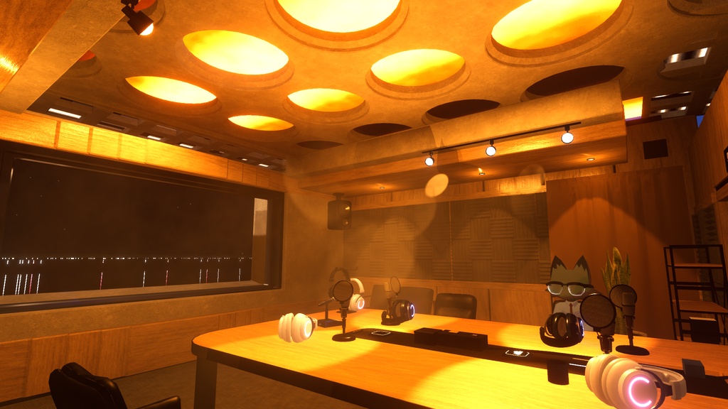深夜の放送室/RadioStudioA1【VRChatワールド】