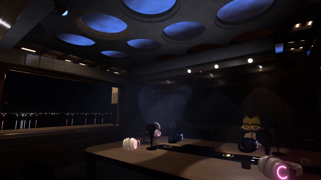 深夜の放送室/RadioStudioA1【VRChatワールド】