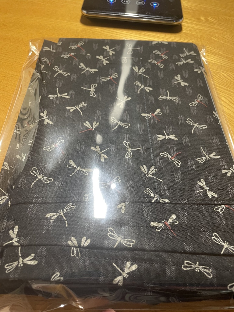 サークル布 トンボ柄 黒