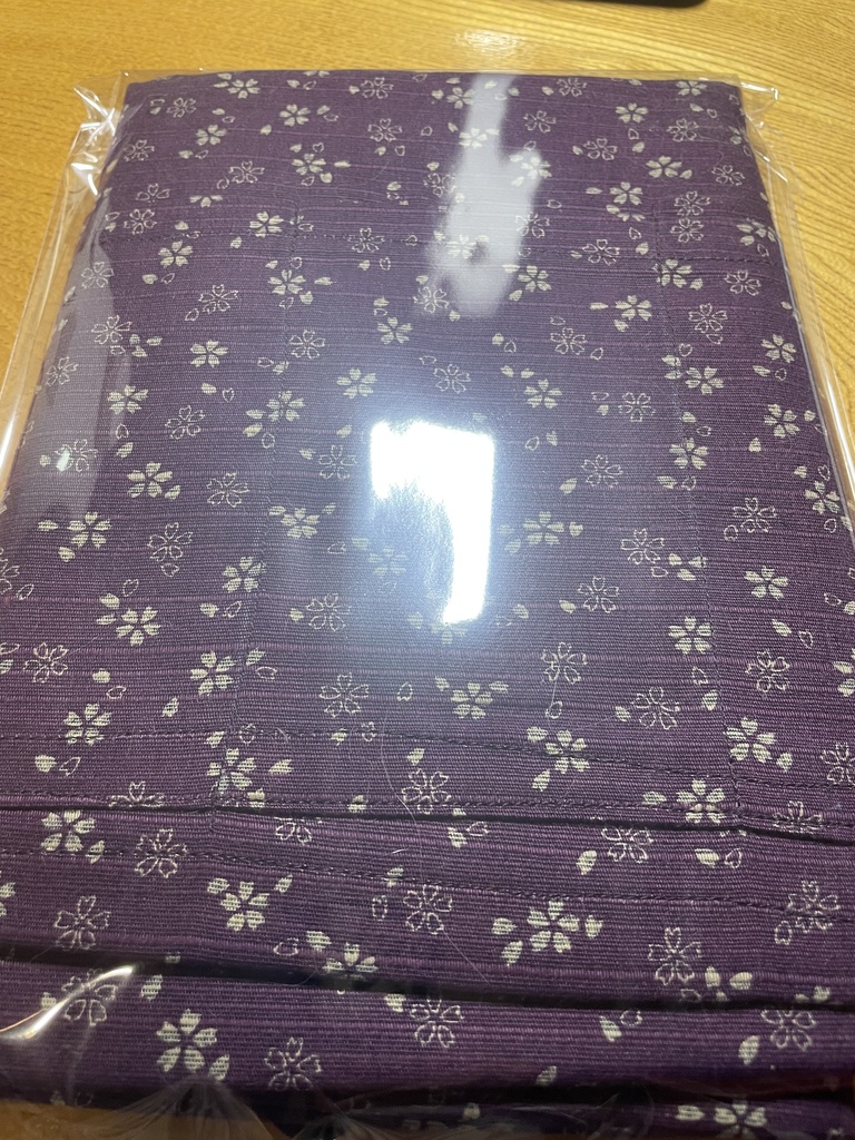 サークル布 桜柄 ワインレッド