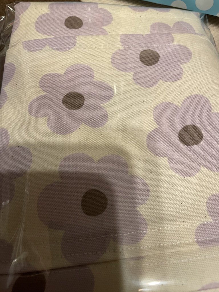 サークル布 花柄 パープル