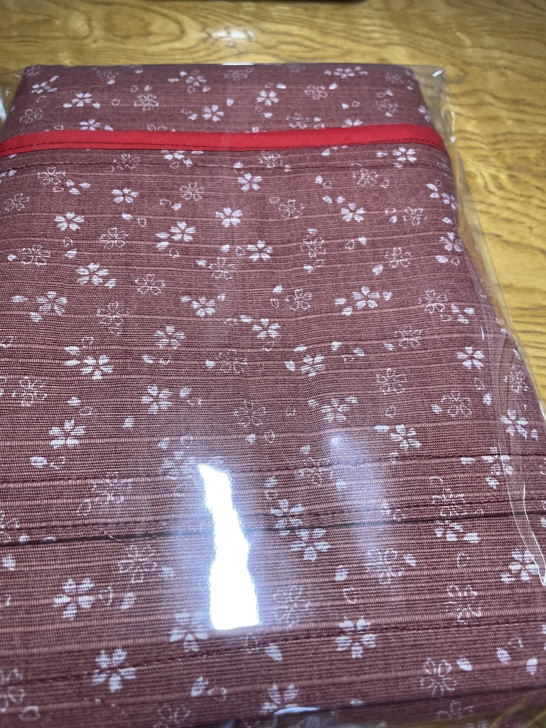 サークル布 桜柄 赤