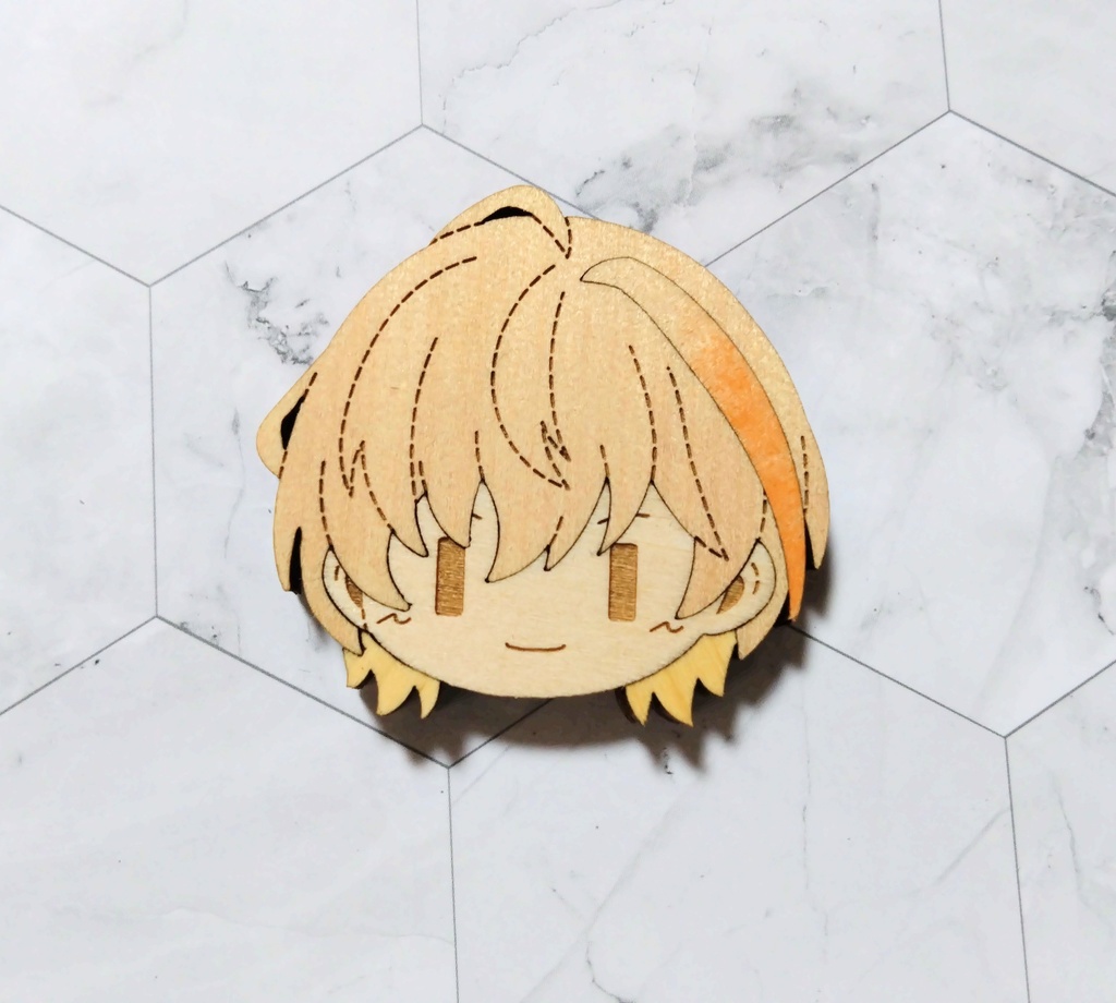 VOLTACTION 寄木マグネット/寄木ブローチ