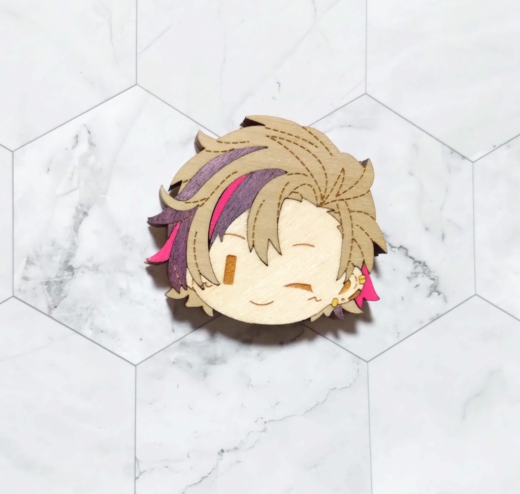 ROF-MAO 寄木マグネット/寄木ブローチ