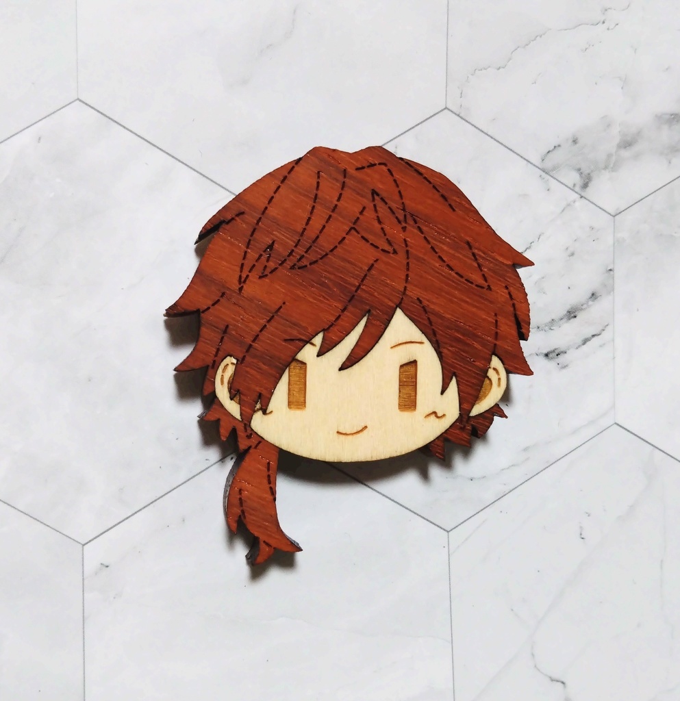 エデン組 寄木マグネット/寄木ブローチ