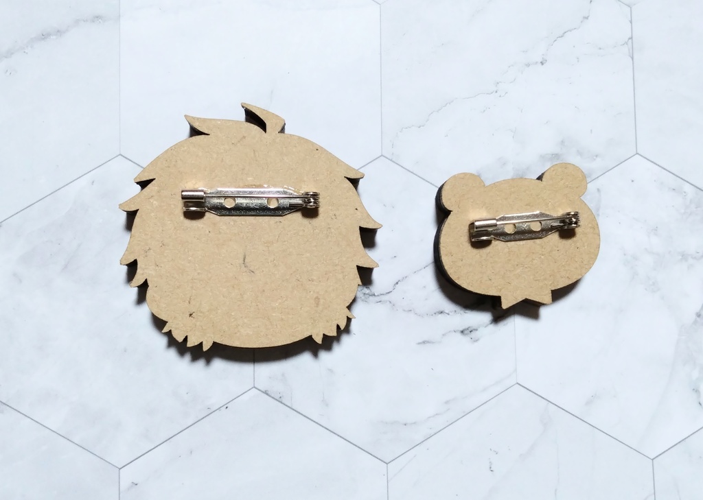 エデン組 寄木マグネット/寄木ブローチ