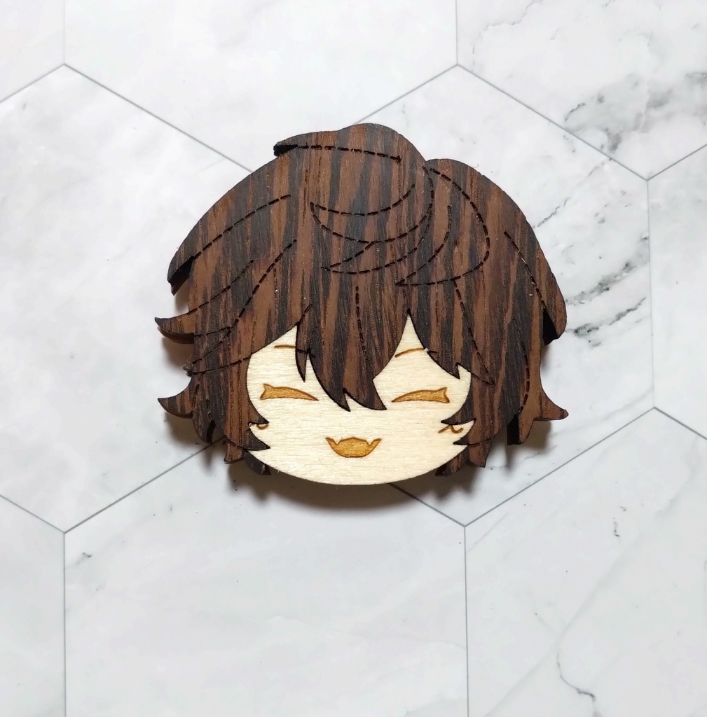 エデン組 寄木マグネット/寄木ブローチ