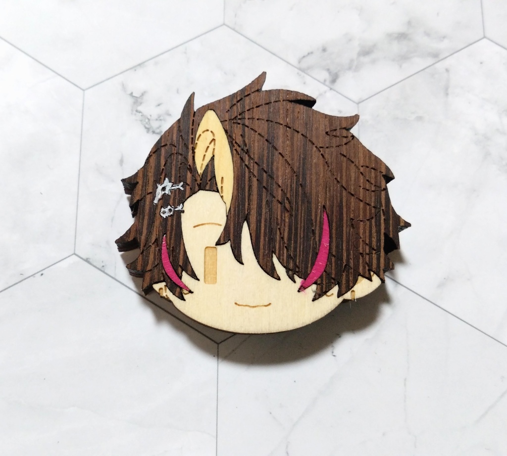 Luxiem 寄木マグネット/寄木ブローチ