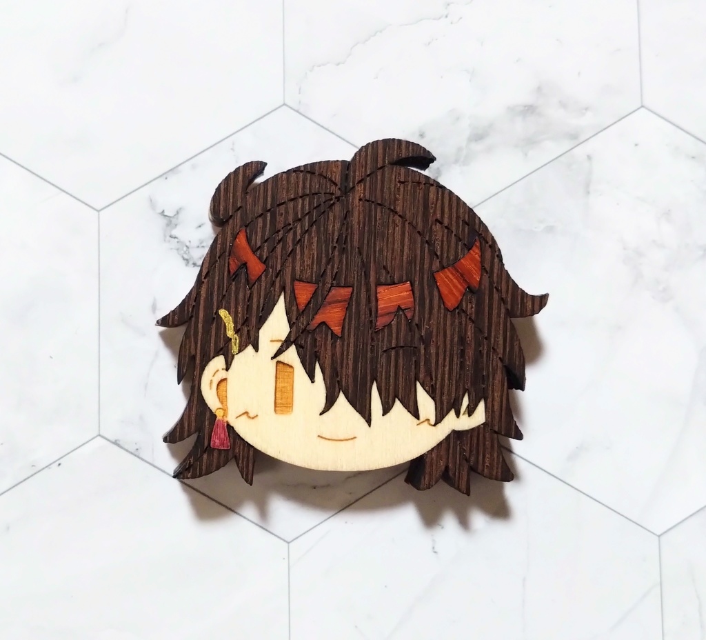 Luxiem 寄木マグネット/寄木ブローチ