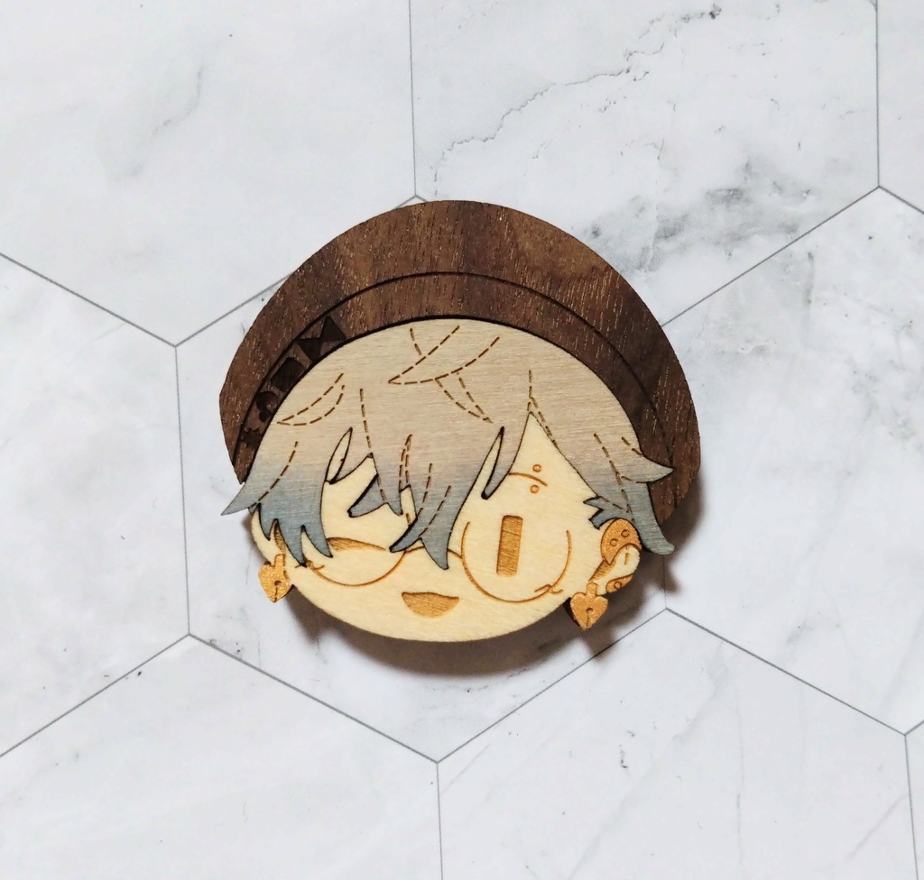 Luxiem 寄木マグネット/寄木ブローチ