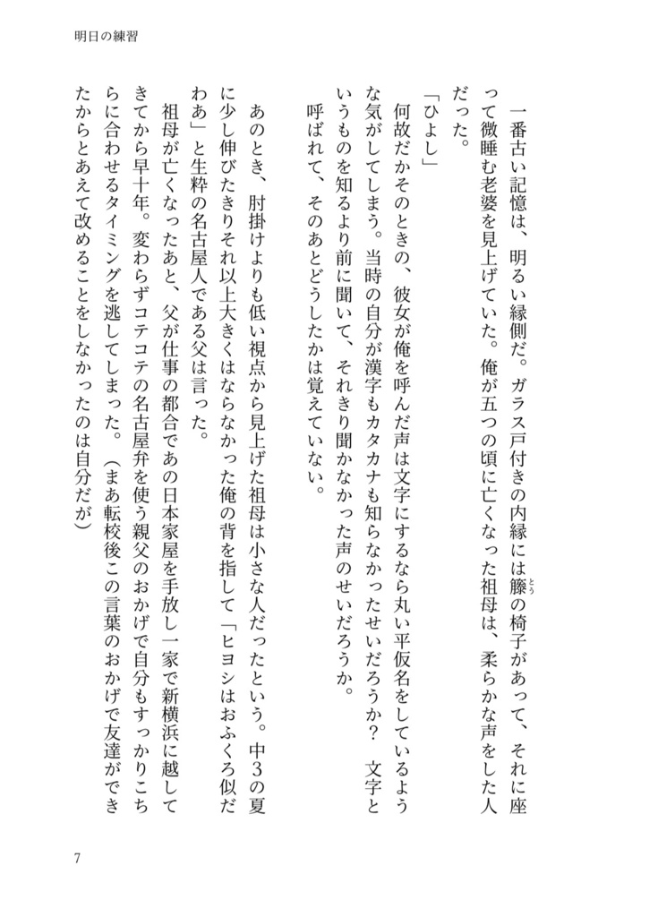 ヒヨシ過去小説本