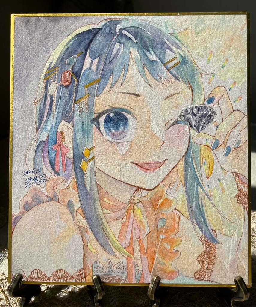 【色紙原画】宝石シリーズ リゼル ダイヤ