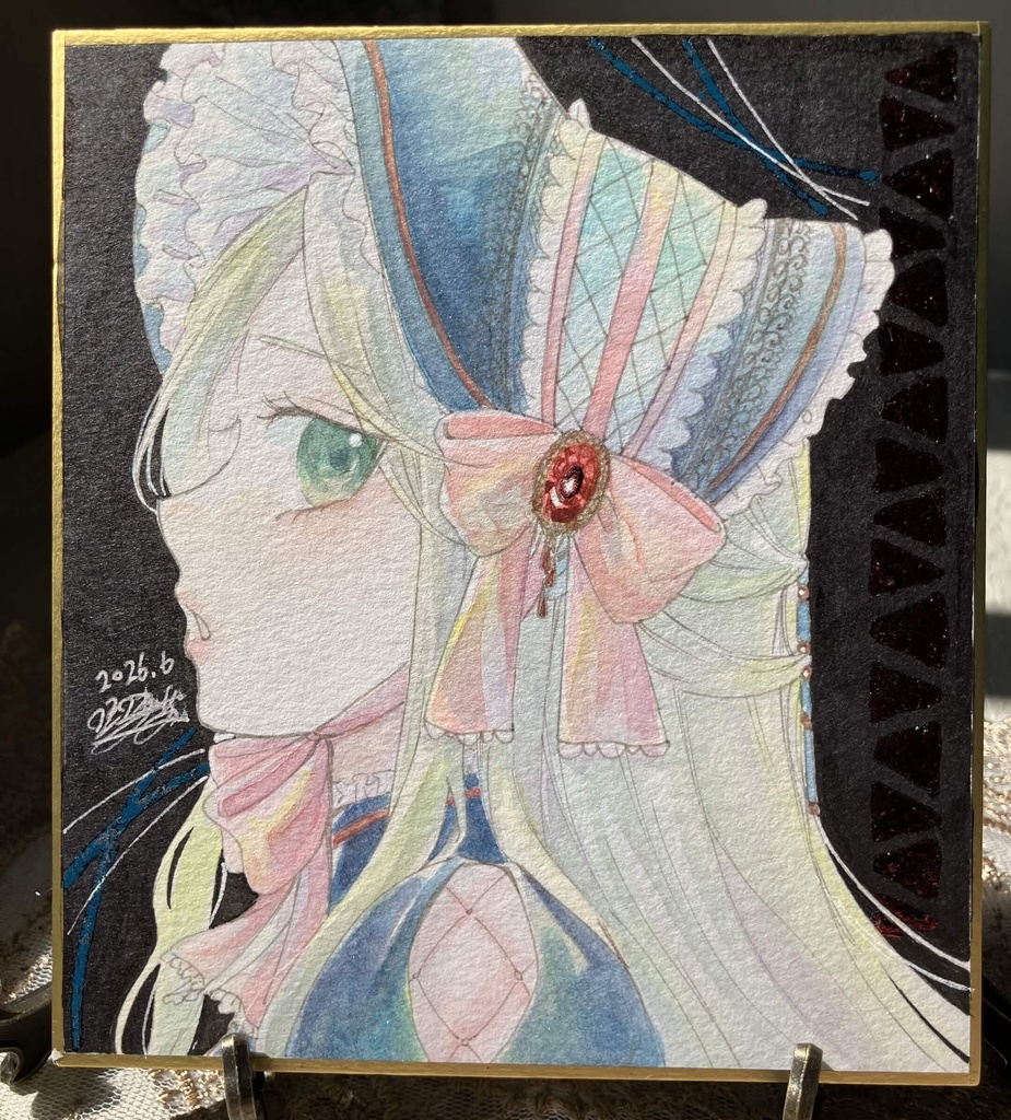 【色紙原画】宝石シリーズ アロア ルビー