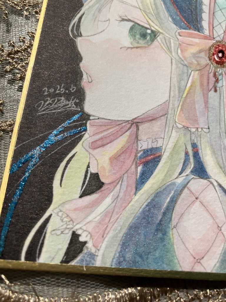 【色紙原画】宝石シリーズ アロア ルビー