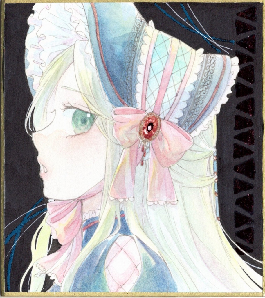 【色紙原画】宝石シリーズ　アロア　ルビー