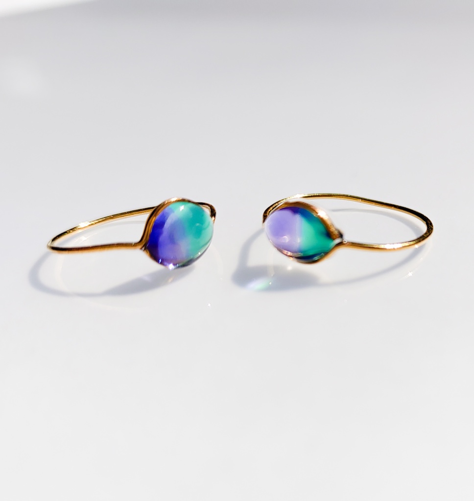 鯉月石のピンキーリング