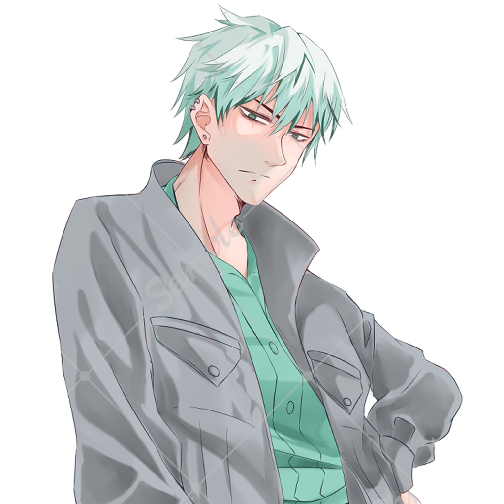 TRPG立ち絵素材_目つきの悪い作業員の男性【表情11種】【無料版あり】