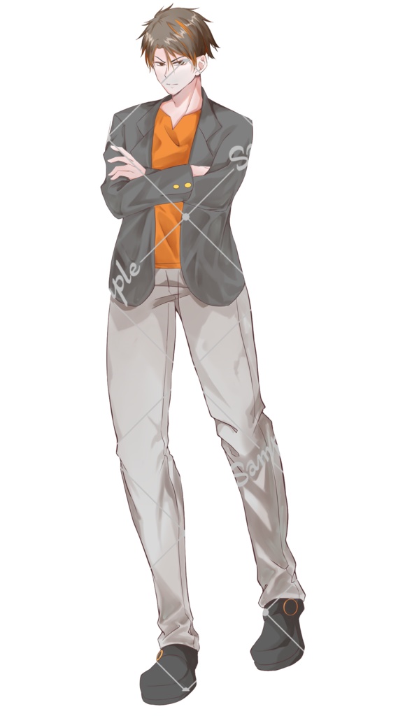 TRPG立ち絵素材_インテリ系の男子学生【表情差分11種】【無料版あり】