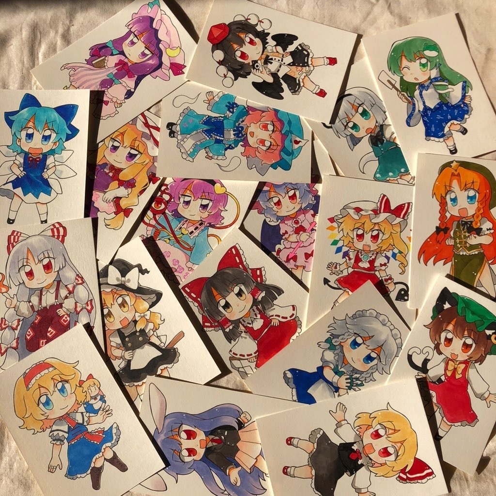デフォルメ東方原画ポストカード