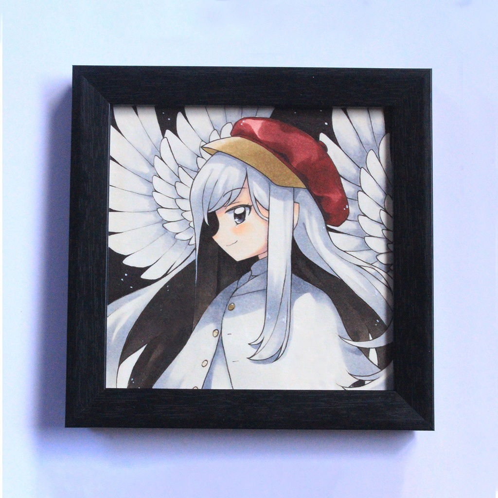 【オリジナル】ましかく額装イラスト