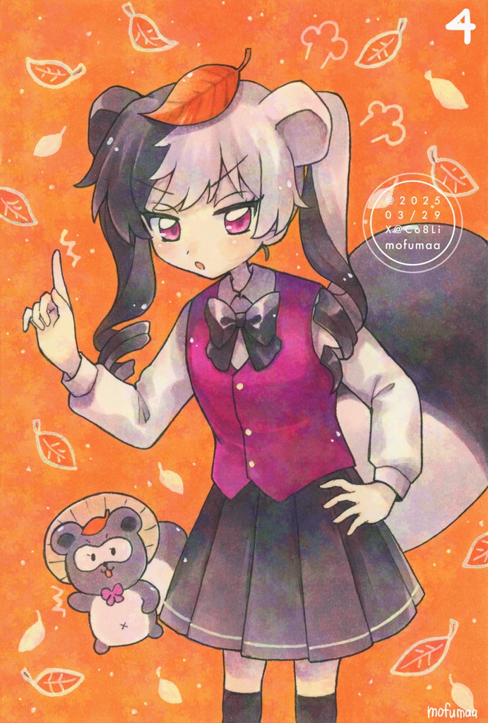 【オリジナル】ポストカード原画・豆色紙