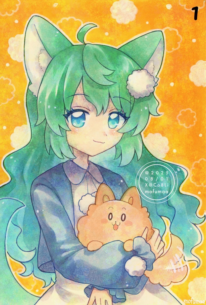 【オリジナル】ポストカード原画・豆色紙