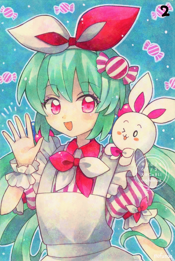 【オリジナル】ポストカード原画・豆色紙