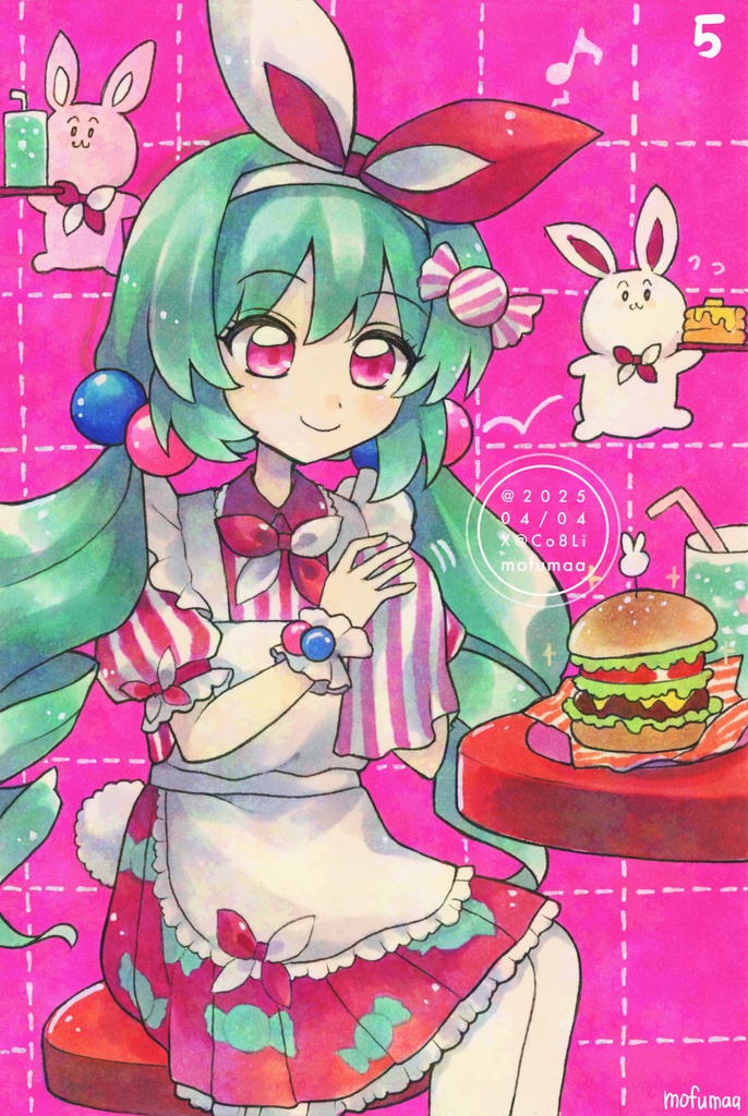 【オリジナル】ポストカード原画・豆色紙