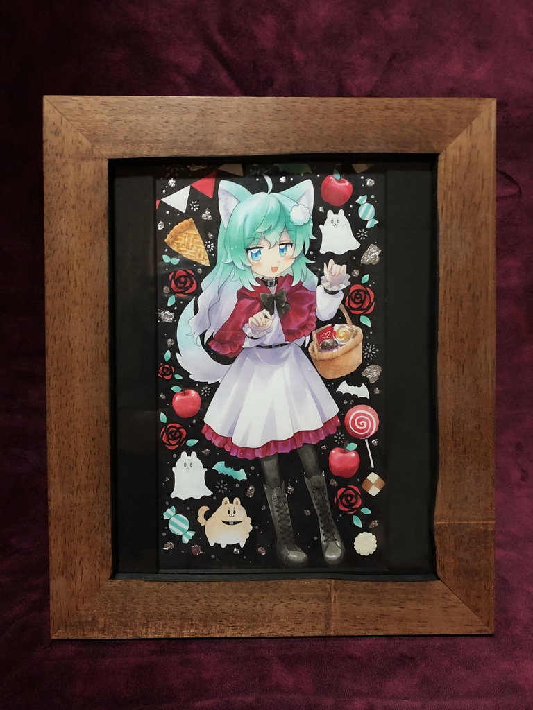 【オリジナル】ハロウィン額装イラスト