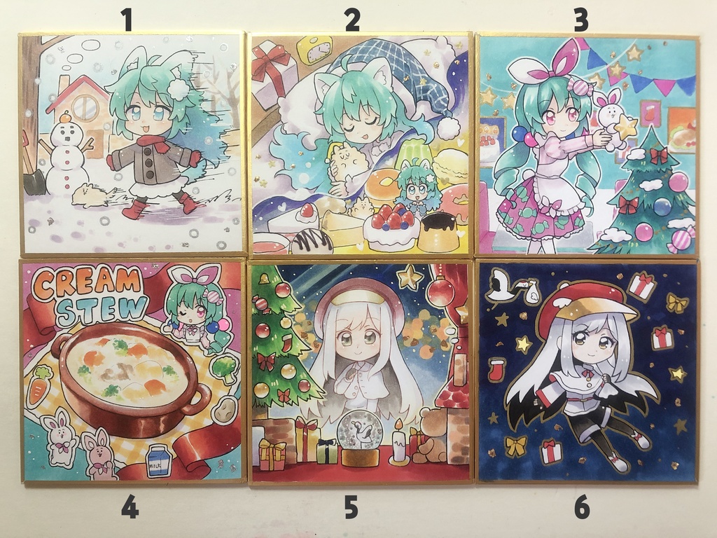 【オリジナル】冬の豆色紙シリーズ