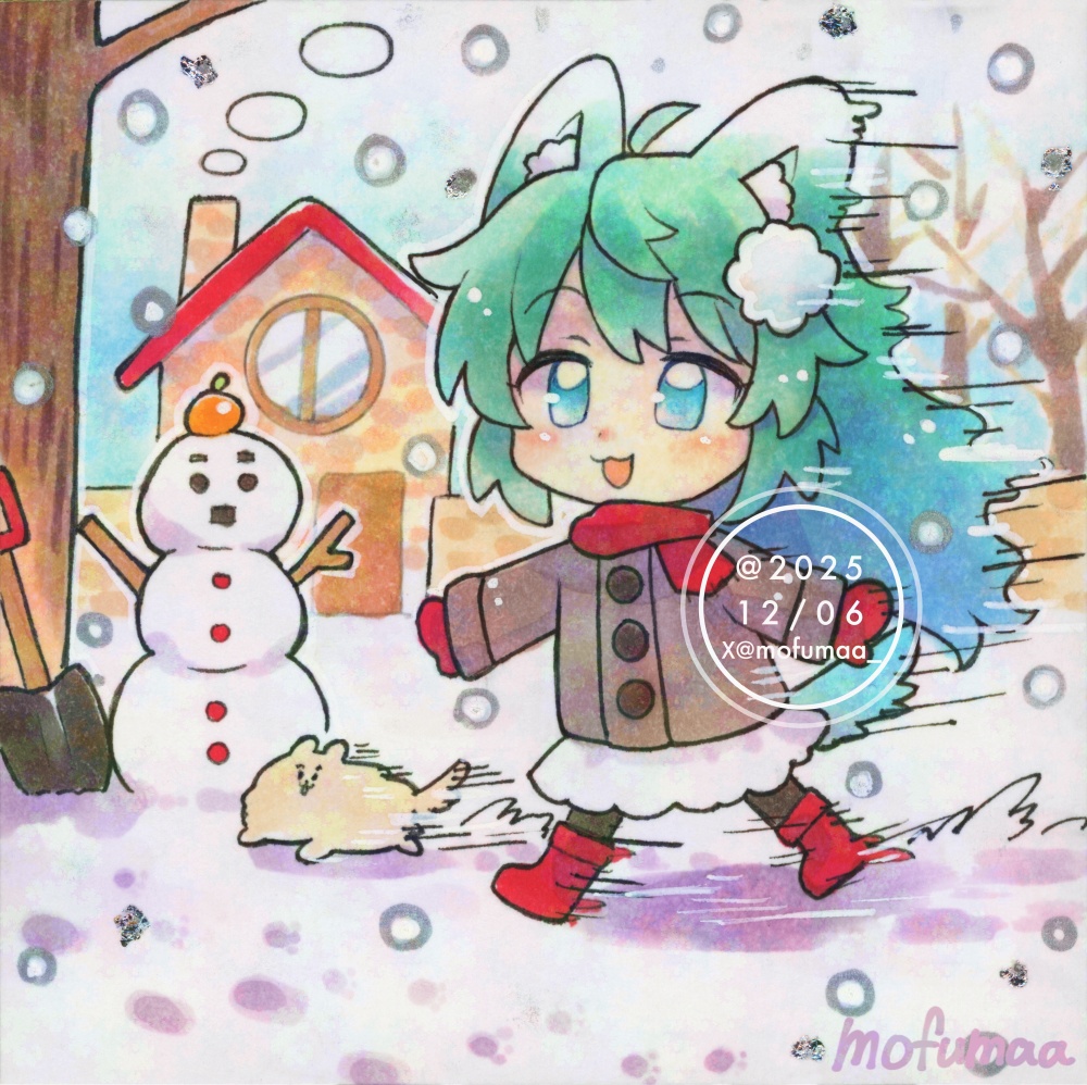 【オリジナル】冬の豆色紙シリーズ