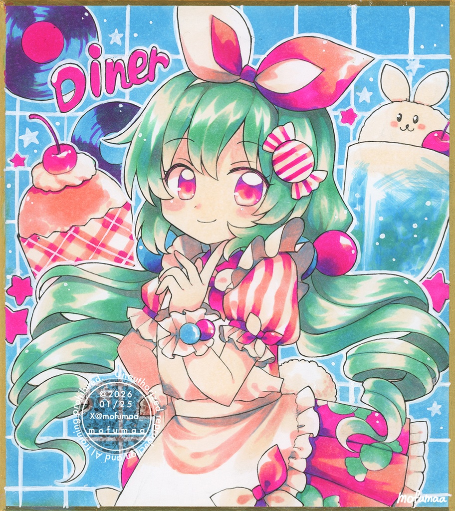 【オリジナル】小色紙アナログイラスト