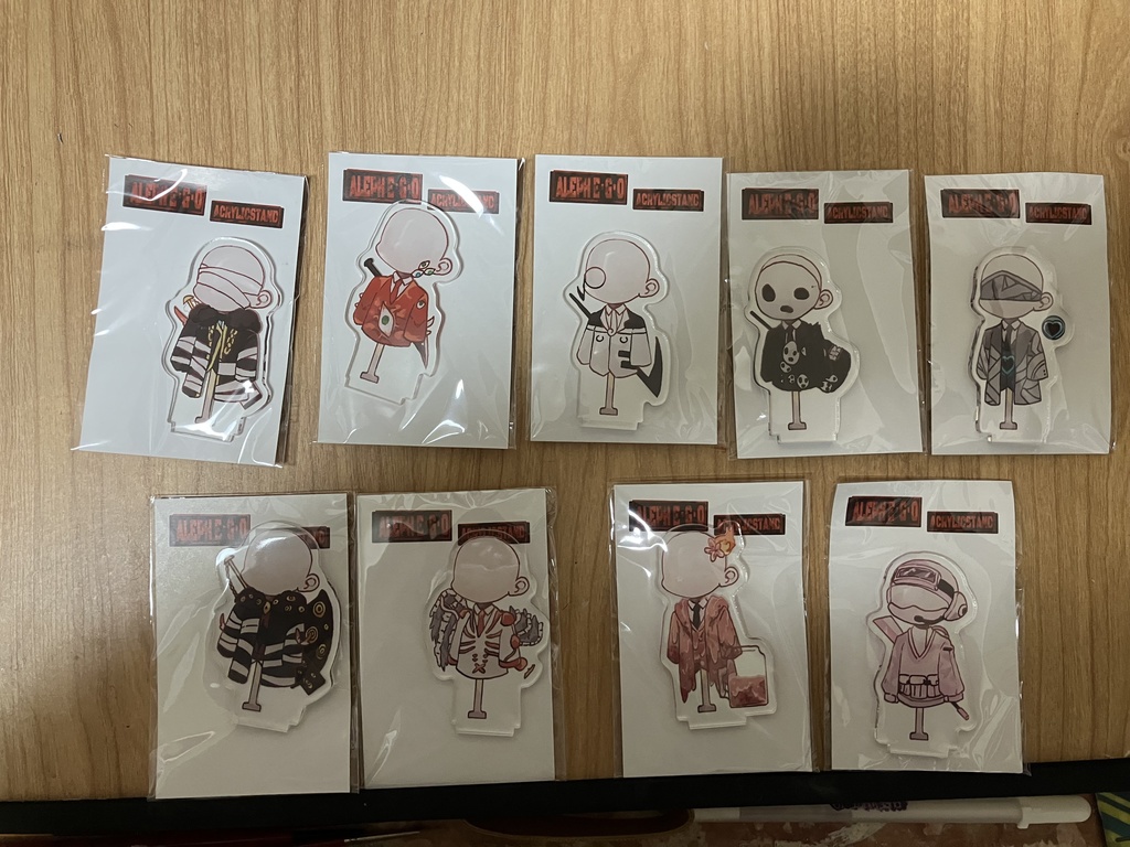 【スパコミ関西30】【スパコミ32】ALEPHE EGOアクリルスタンド(お声がけいただければ自職員さんのお顔プリントもお付けします!)