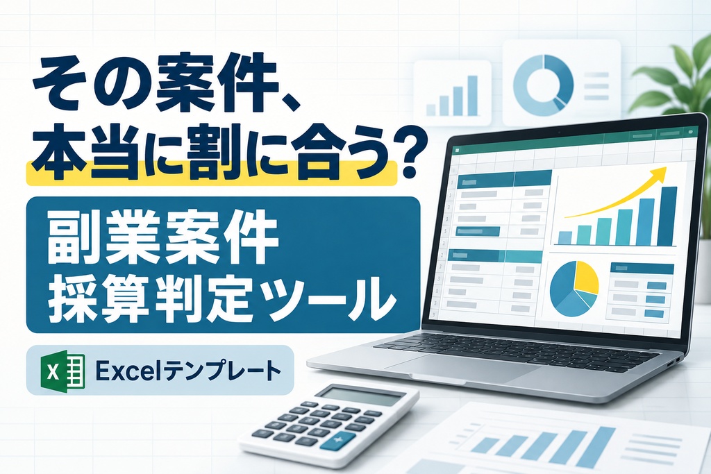 その案件、本当に割に合う？ 副業案件 採算判定ツール｜Excel