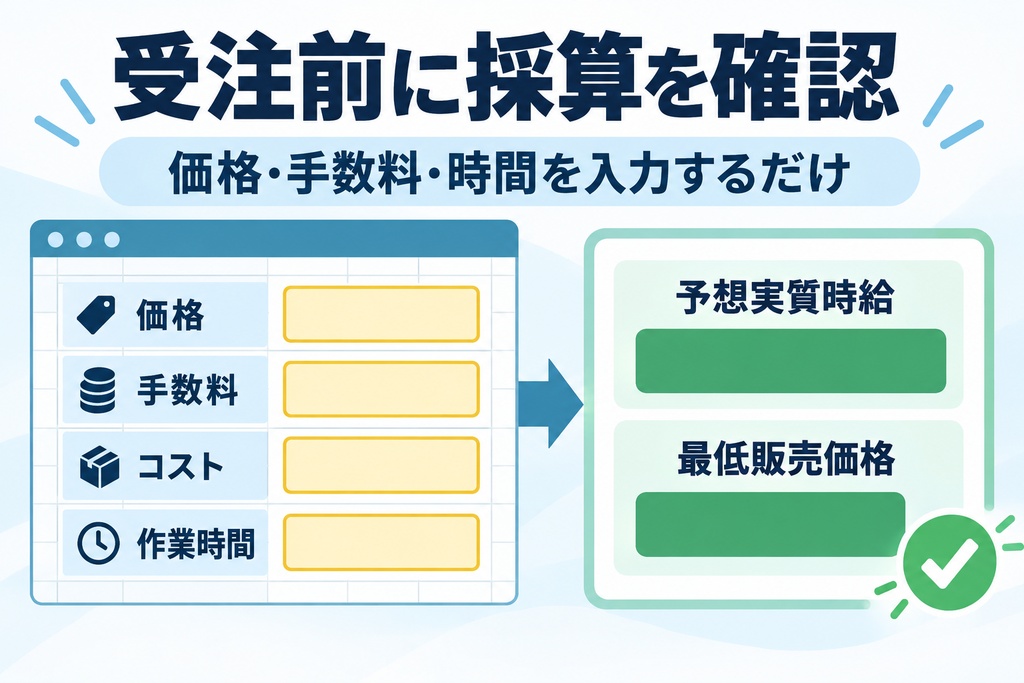 その案件、本当に割に合う? 副業案件 採算判定ツール|Excel