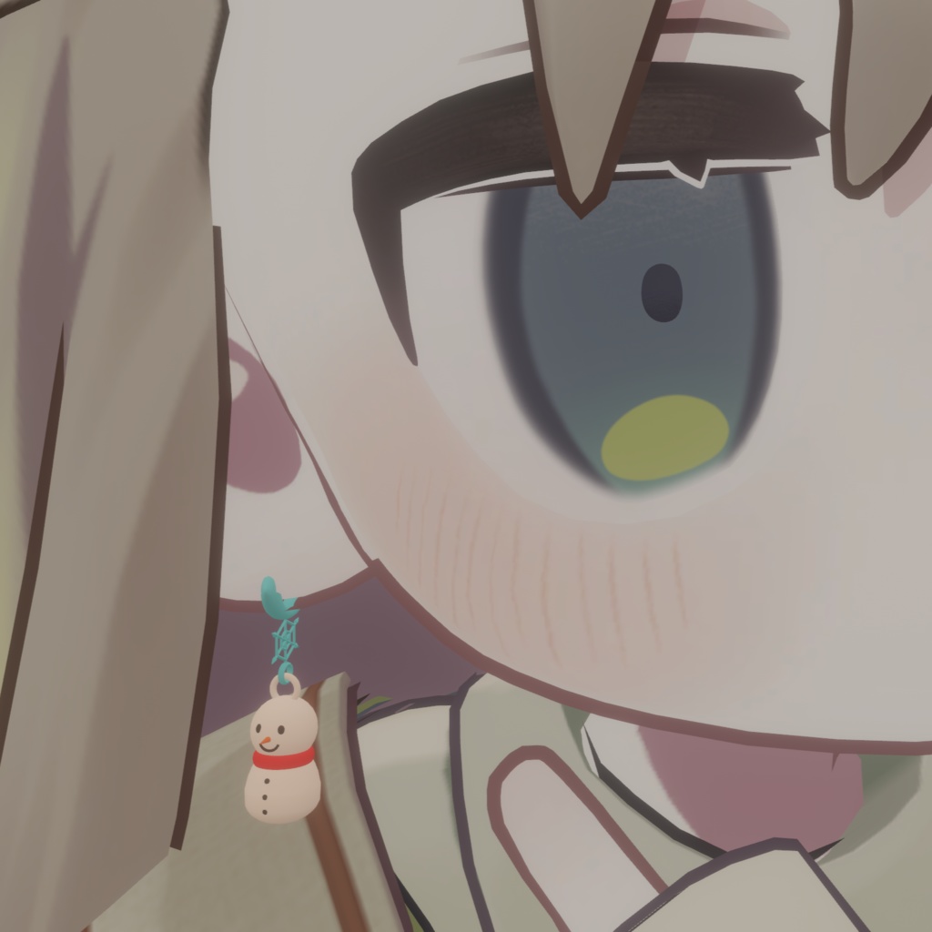 【MA対応】冬の雪だるまピアス