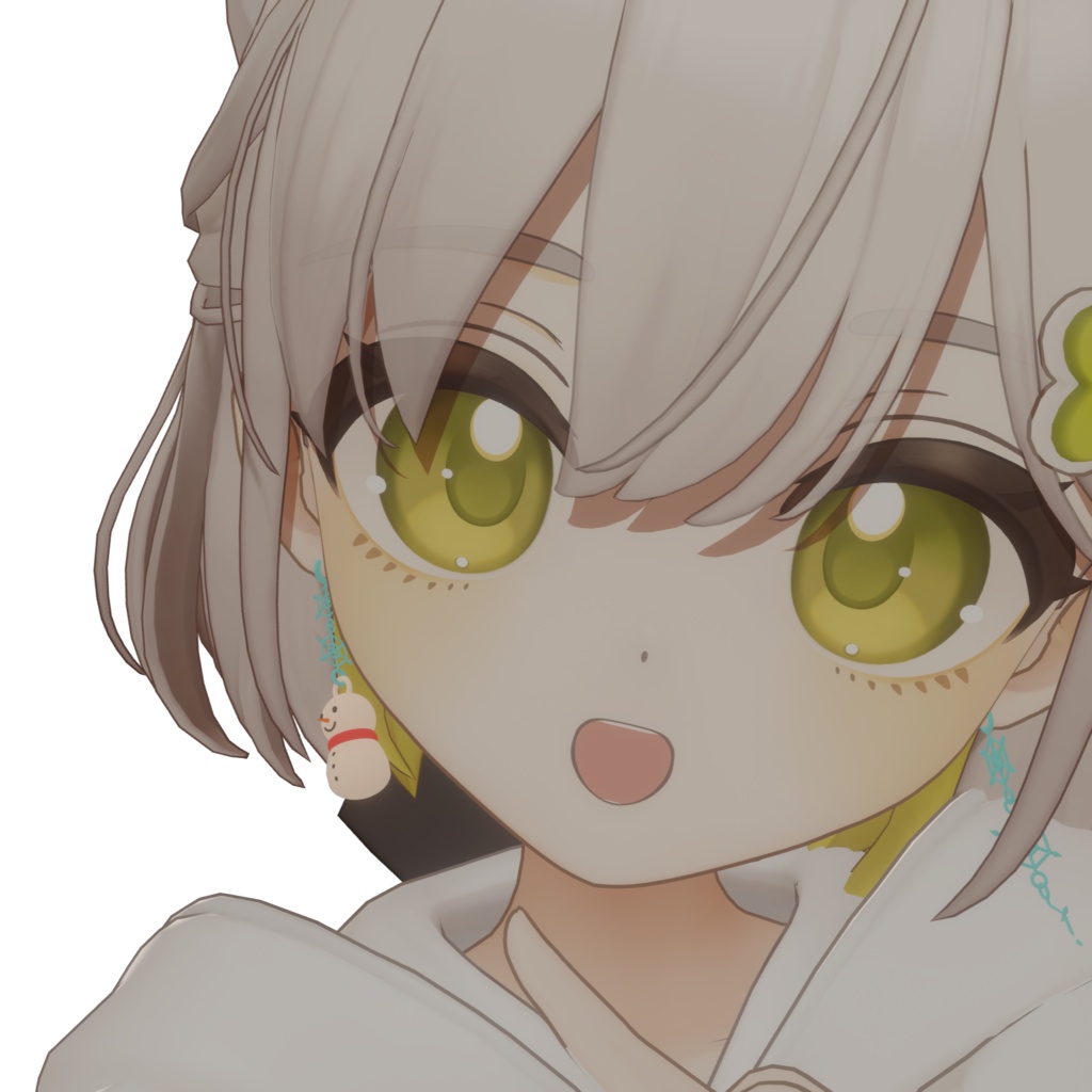 【MA対応】冬の雪だるまピアス