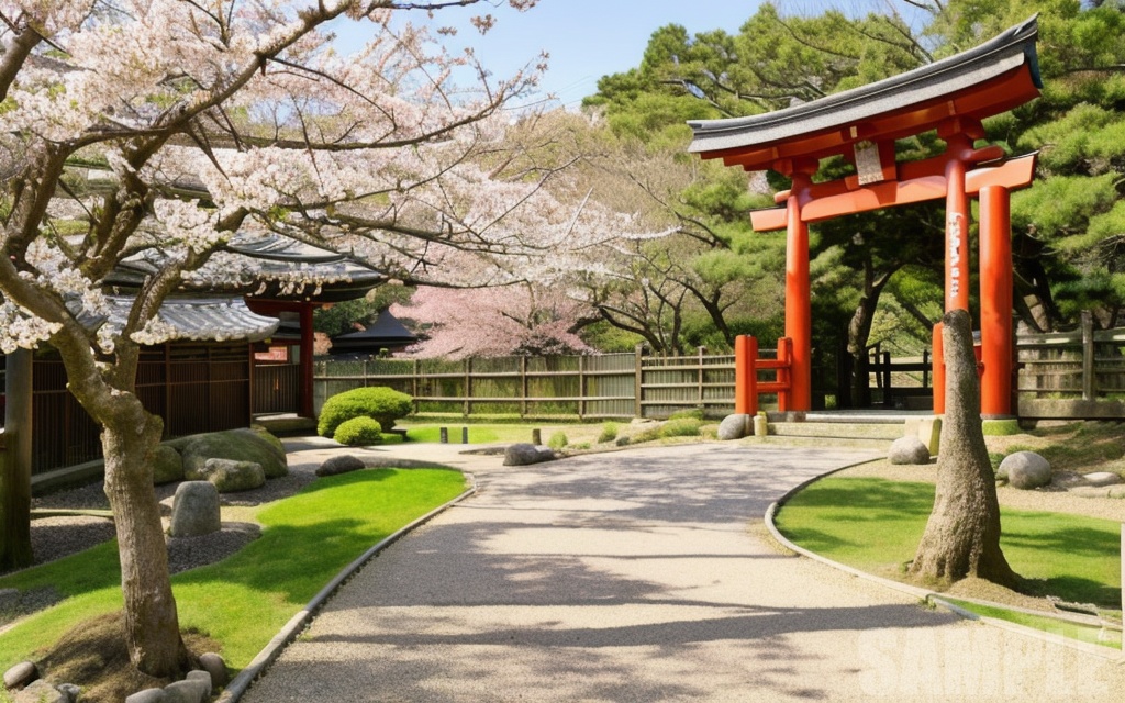 日本の春|桜と神社の和風背景素材集(50枚)