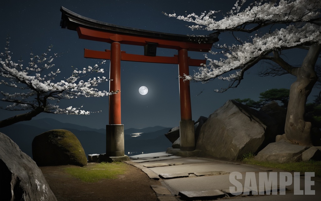 Japanese Shrine Sakura Environment Pack 100 Background Textures