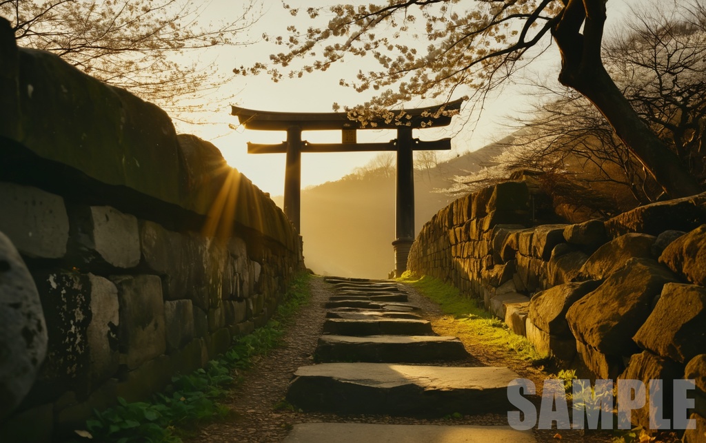 Japanese Shrine Sakura Environment Pack 100 Background Textures